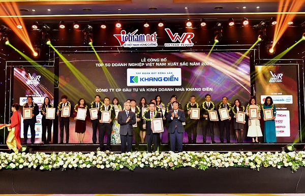 Tập đoàn Khang Điền (KDH) đạt Top 50 Doanh nghiệp Việt Nam xuất sắc 4 năm liên tiếp