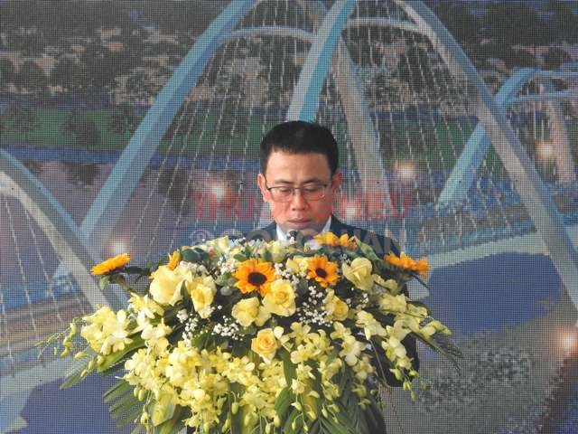 Ông Mai Hồng Ngọc – Phó Giám đốc sở KH&ĐT tỉnh Quảng Bình phát biểu tại lễ khởi công