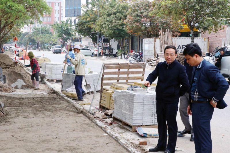 Lãnh đạo thành phố Bắc Ninh kiểm tra công tác đảm bảo TTĐT, trật tự xây dựng tại tuyến đường Ngọc Hân Công Chúa