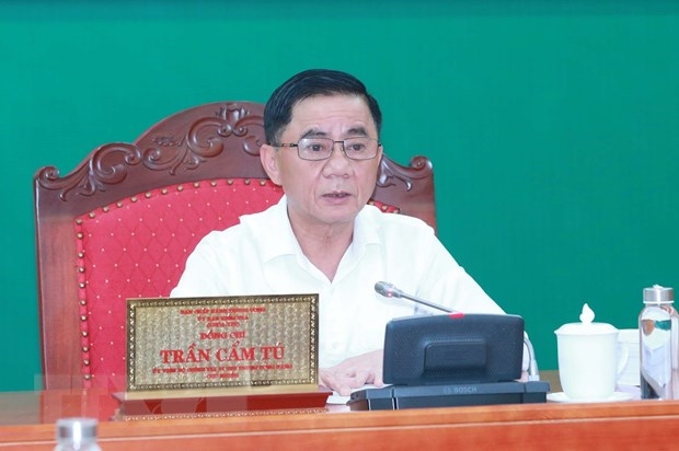 Đồng chí Trần Cẩm Tú, Ủy viên Bộ Chính trị, Bí thư Trung ương Đảng, Chủ nhiệm Ủy ban Kiểm tra Trung ương chủ trì Kỳ họp.