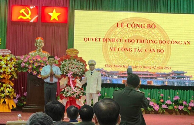 Thượng tá Hồ Xuân Phương được bổ nhiệm làm Phó giám đốc Công an tỉnh Thừa Thiên Huế