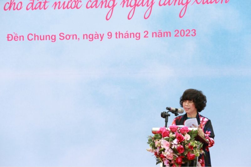 Bà Thái Hương, Anh hùng Lao động thời kỳ đổi mới, Tổng Giám đốc BAC A BANK, Chủ tịch Hội đồng Chiến lược Tập đoàn TH, phát biểu trong Lễ phát động