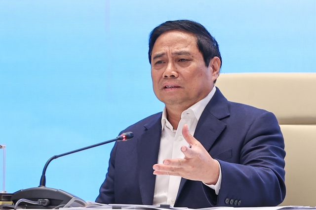 Thủ tướng Phạm Minh Chính: Các doanh nghiệp bất động sản phải có trách nhiệm với chính mình, giải quyết các khó khăn do chính mình gây ra - Ảnh VGP/Nhật Bắc