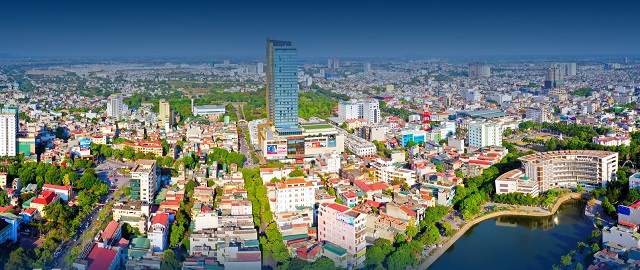 Một góc thành phố Thanh Hoá nhìn từ trên cao
