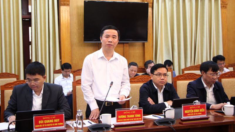 Ông Dương Thanh Tùng, Giám đốc Sở Nông nghiệp và PTNT thông tin về tình hình sản xuất nông nghiệp