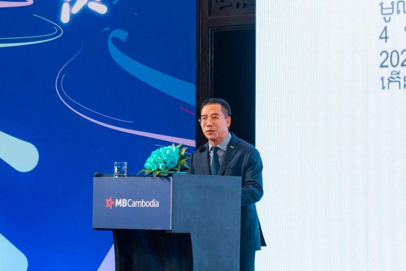 Ông Lưu Trung Thái – Phó Chủ tịch HĐQT, Tổng giám đốc MB phát biểu tại buổi lễ