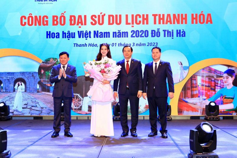 lễ công bố Đại sứ Du lịch Thanh Hóa - Hoa hậu Việt Nam 2020 Đỗ Thị Hà (nhiệm kỳ 2022-2024)