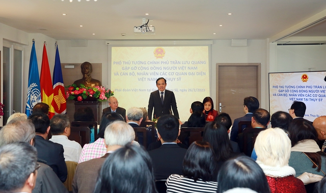 Cộng đồng người Việt Nam ở Thụy Sĩ đã có những góp tích cực cho việc thúc đẩy tình hữu nghị, quan hệ hợp tác nhiều mặt giữa hai nước - Ảnh: VGP/Hải Minh