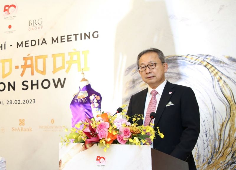 Ngài Yamada Takio, Đại sứ đặc mệnh toàn quyền Nhật Bản tại Việt Nam, phát biểu tại sự kiện