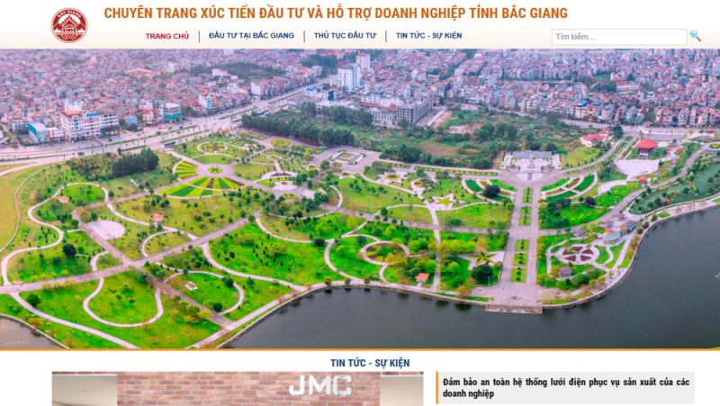 Chuyên trang xúc tiến đầu tư và hỗ trợ doanh nghiệp trên Cổng thông tin điện tử tỉnh tuyên truyền, quảng bá hình ảnh, tiềm năng thế mạnh, môi trường đầu tư, kinh doanh của tỉnh Bắc Giang