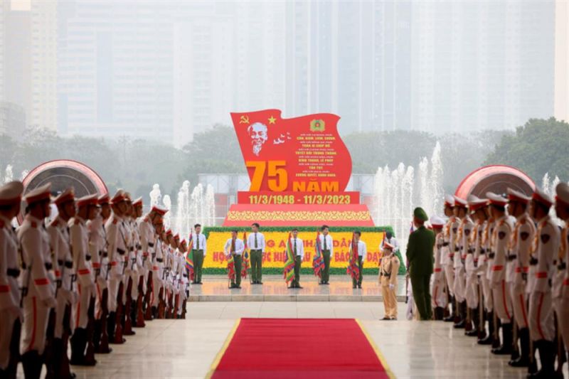 Lễ kỷ niệm được tổ chức trọng thể tại Thủ đô Hà Nội. Ảnh Bộ Công an