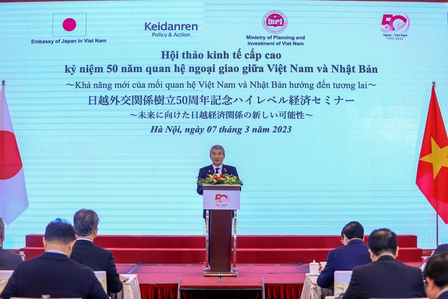 Ông Hideo Ichikawa, đồng Chủ tịch Ủy ban Kinh tế Nhật-Việt của KEIDANREN cho rằng dịp kỷ niệm 50 năm thiết lập quan hệ ngoại giao là bước ngoặt lịch sử - Ảnh: VGP/Nhật Bắc