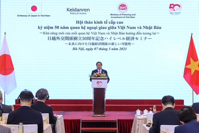 Thủ tướng kêu gọi các doanh nghiệp, nhà đầu tư và nhân dân Nhật Bản đầu tư nhiều hơn nữa, hỗ trợ nhiều hơn nữa, tích cực hơn nữa với Việt Nam - Ảnh: VGP/Nhật Bắc