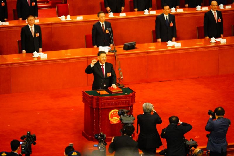 Chủ tịch Tập Cận Bình tại phiên họp toàn thể thứ 3 Kỳ họp thứ nhất Quốc hội Trung Quốc khóa XIV.