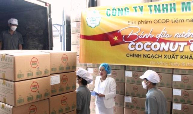 200.000 sản phẩm bánh dừa nướng của Mỹ Phương Food - sản phẩm OCOP TP. Đà Nẵng xuất khẩu sang thị trường Trung Quốc