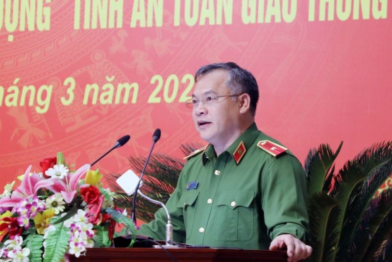 Thứ trưởng Bộ Công an Nguyễn Văn Long phát biểu tại Hội nghị.