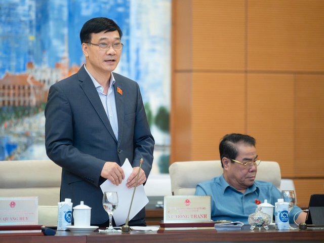 Chủ nhiệm Ủy ban Kinh tế Vũ Hồng Thanh nêu ý kiến tại phiên họp