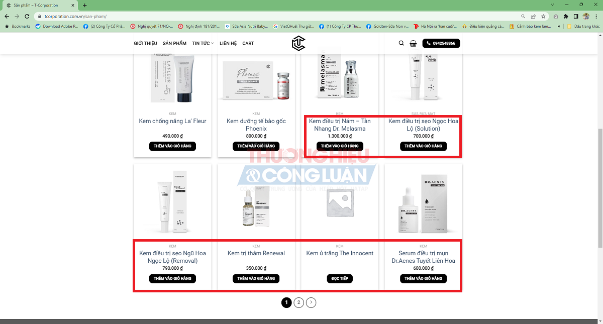 Một loạt sản phẩm mang thương hiệu T - Corporation được quảng cáo gây hiểu lầm như thuốc chữa bệnh Một loạt sản phẩm mang thương hiệu T - Corporation được quảng cáo gây hiểu lầm như thuốc chữa bệnh