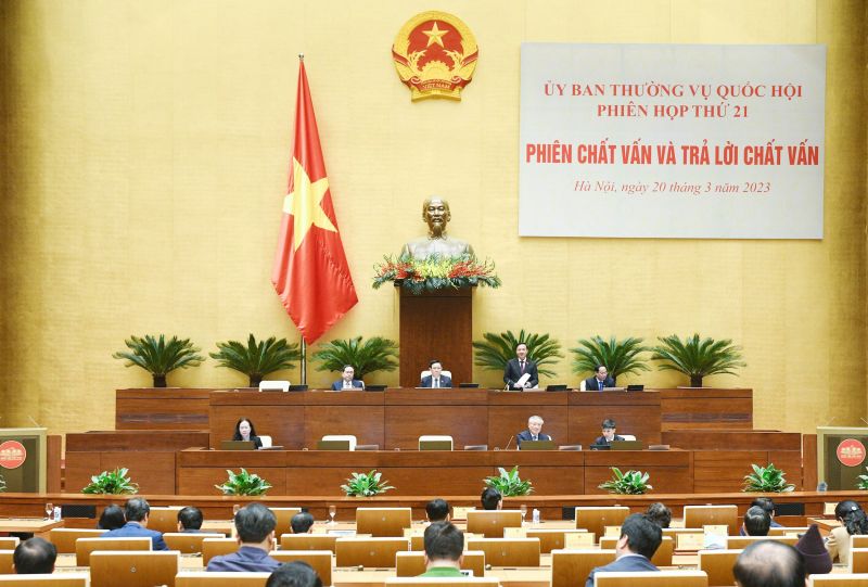 Phó Chủ tịch Quốc hội Nguyễn Khắc Định điều hành Phiên Chất vấn và trả lời chất vấn