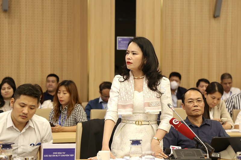 Bà Nguyễn Thị Thanh Bình - Phó Tổng giám đốc phụ trách lĩnh vực năng lượng T&T Group phát biểu