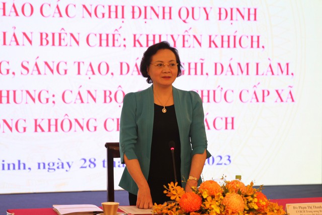 Bộ trưởng Bộ Nội vụ Phạm Thị Thanh Trà phát biểu tại Hội thảo - Ảnh: VGP/Vũ Phong