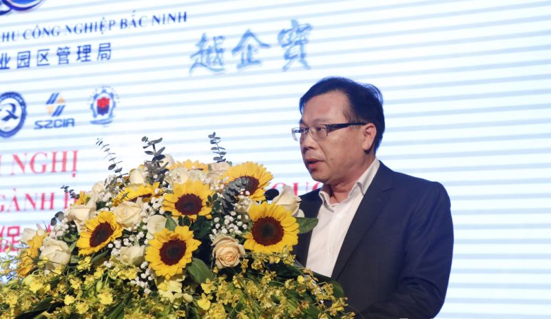 Ông Chou I Wen, Phó Tổng Gíam đốc điều hành Công ty TNHH Funing Precision Component chia sẻ quá trình đầu tư thành công tại Bắc Ninh