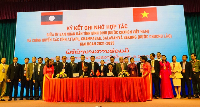 Lễ ky kết Bản ghi nhớ hợp tác giữa tỉnh Bình Định và 04 tỉnh Nam Lào giai đoạn 2021 – 2025.