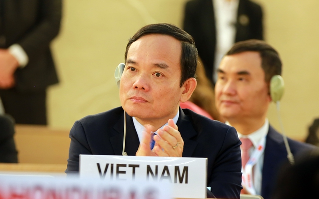 Phó Thủ tướng Trần Lưu Quang dự Phiên họp cấp cao khoá 52 Hội đồng Nhân quyền LHQ tại Geneva, Thụy Sĩ - Ảnh: VGP/Hải Minh
