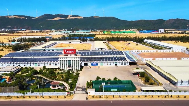 Các doanh nghiệp thuộc BQL KKT tỉnh Bình Định đã góp phần để giá trị kim ngạch xuất khẩu tăng 47%. Trong ảnh: Một góc KCN Nhơn Hội A.