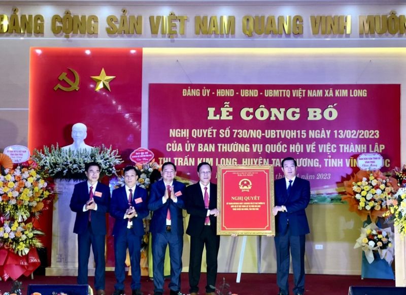 Vĩnh Phúc: Tam Dương công bố Nghị quyết thành lập thị trấn Kim Long