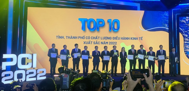 Top 10 tỉnh thành đứng đầu trong bảng xếp hàng PCI năm 2022