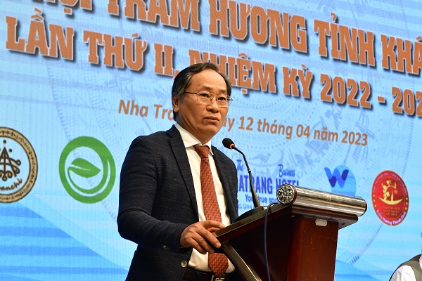 Ông Nguyễn Đắc Tài, Chủ tịch Liên hiệp các hội KHKT tỉnh phát biểu chỉ đạo