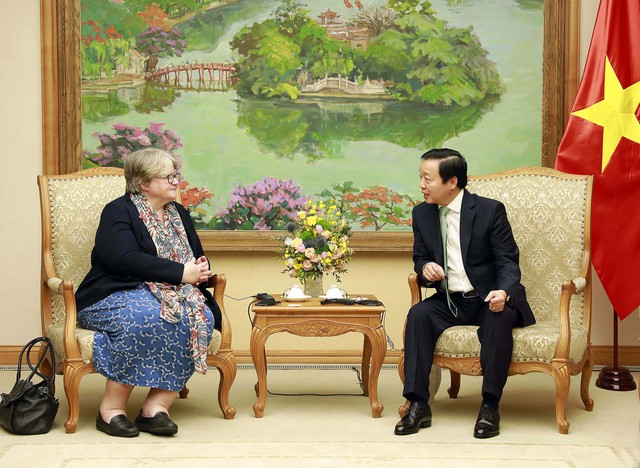 Phó Thủ tướng Trần Hồng Hà đánh giá cao các hoạt động hợp tác giữa Bộ Môi trường, Thực phẩm và Các vấn đề nông thôn Vương quốc Anh với các cơ quan Chính phủ Việt Nam trên nhiều lĩnh vực - Ảnh: VGP