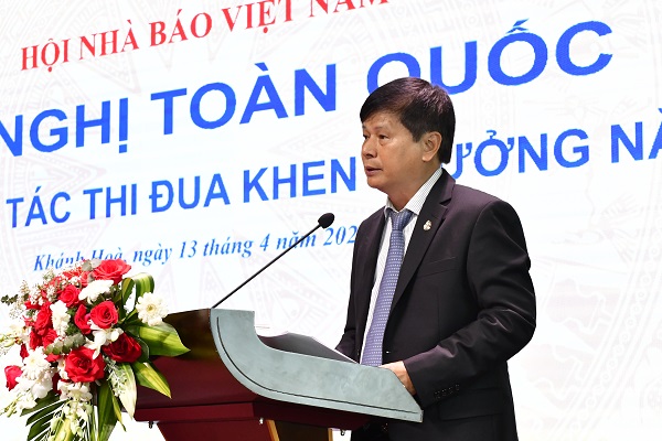 Lãnh đạo Hội Nhà báo Việt Nam phát biểu