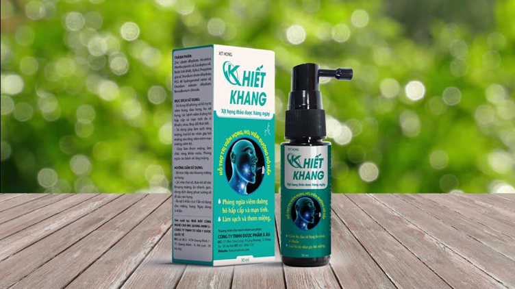 Xịt họng Khiết khang chứa thành phần kháng khuẩn, kháng viêm