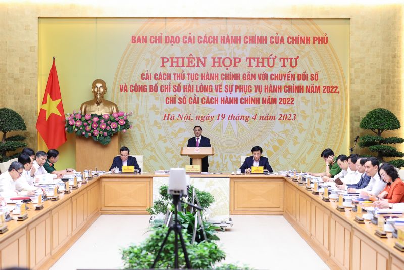 Thủ tướng Phạm Minh Chính, Trưởng Ban Chỉ đạo cải cách hành chính của Chính phủ, chủ trì Phiên họp thứ 4 của Ban Chỉ đạo