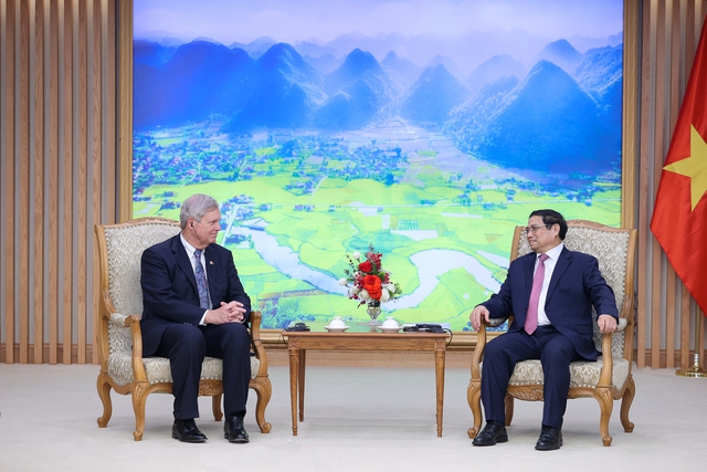 Theo Thủ tướng, việc thúc đẩy hợp tác nông nghiệp Việt Nam-Hoa Kỳ sẽ góp phần giúp tiêu thụ nông sản, tạo việc làm, sinh kế cho người nông dân