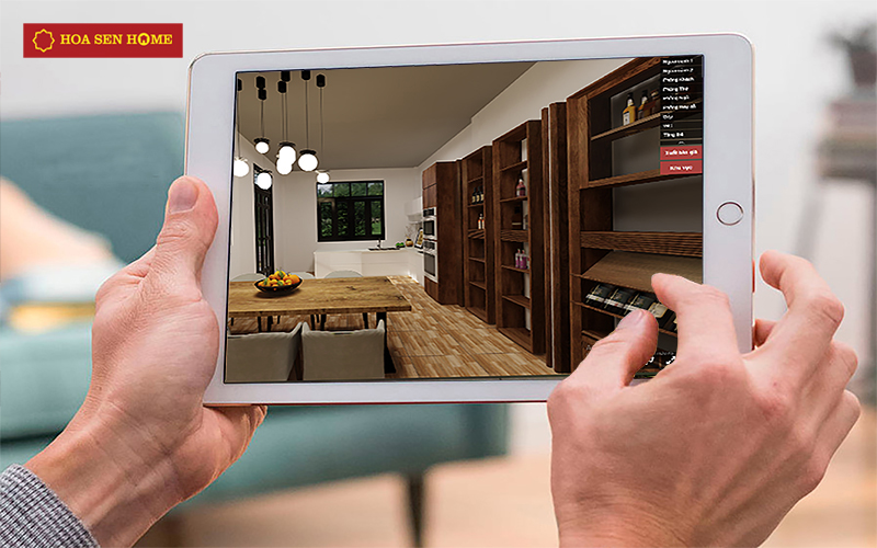 Ứng dụng Hoa Sen Home 3D giúp khách hàng có những trải nghiệm sống động chỉ với vài thao tác đơn giản.