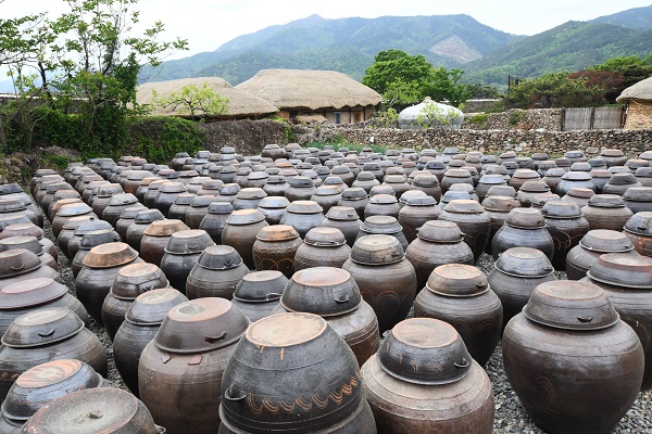 Một góc thuộc khu nhà truyền thống Hàn Quốc trong pháo đài cổ Nagan- tỉnh Suncheon