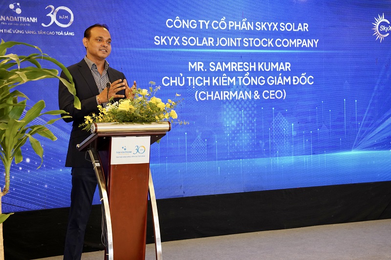 Ông Samresh Kumar - Chủ tịch kiêm Tổng Giám đốc SkyX Solar
