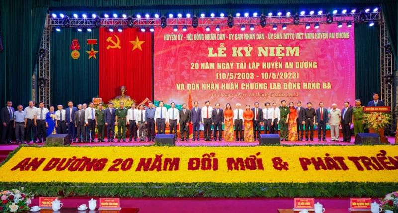 Lễ kỷ niệm 20 năm tái thành lập huyện An Dương, TP. Hải Phòng
