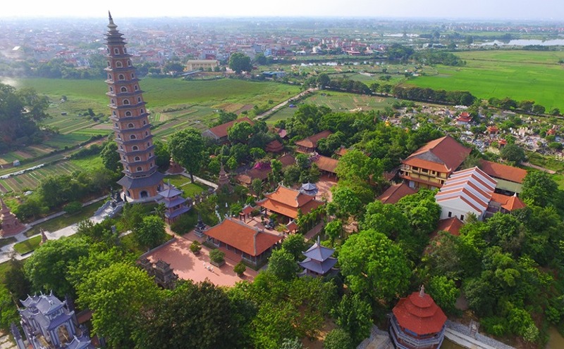 Chùa Biện Sơn( huyện Yên Lạc) là địa điểm được nhiều du khách lựa chọn