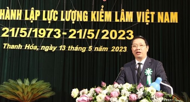 Lê Đức Giang, Tỉnh ủy viên, Phó Chủ tịch UBND tỉnh phát biểu tại lễ kỷ niệm.