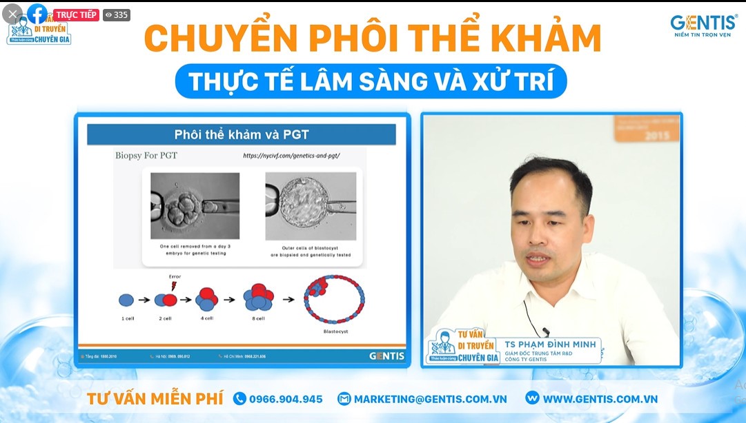 TS Phạm Đình Minh chia sẻ những tiến bộ mới trong xét nghiệm di truyền tiền làm tổ PGTest và Phôi thể khảm
