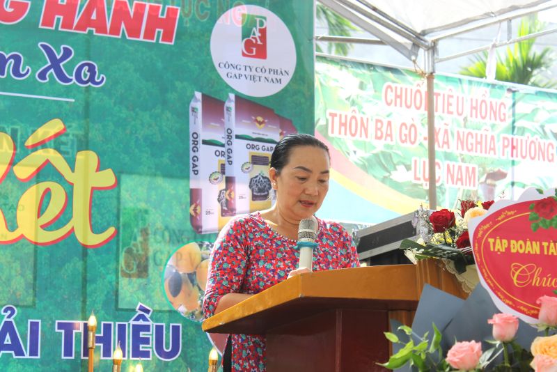 Giám đốc Công ty CP Công nghệ nông nghiệp hữu cơ Kim Hằng Lục Ngạn (Bắc Giang), Đỗ Thị Hằng
