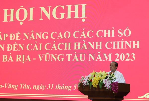 Ông Nguyễn Văn Thọ, Chủ tịch UBND tỉnh Bà Rịa – Vũng Tàu chỉ đạo, kết luận tại Hội nghị