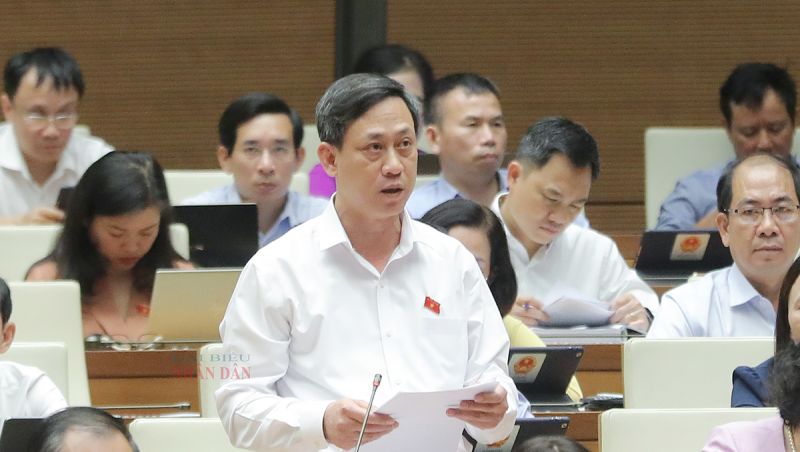 Đại biểu Mai Văn Hải (Thanh Hóa) phát biểu. Ảnh: Hồ Long