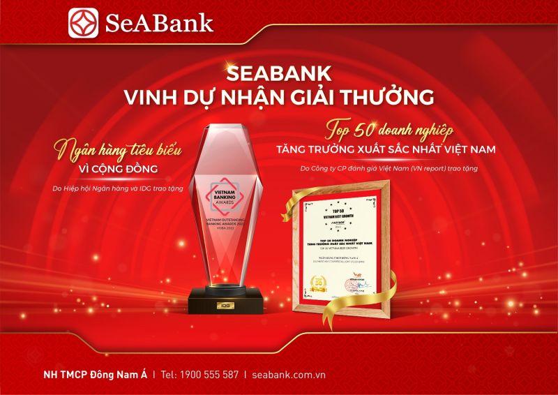 SeABank được vinh danh Top 50 doanh nghiệp tăng trưởng xuất sắc nhất Việt Nam