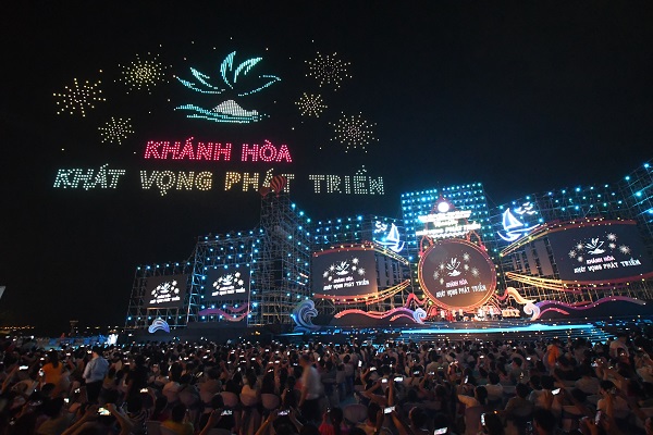 Drone Light kết hình thể hiện chủ đề Festival Biển Nha Trang- Khánh Hòa 2023 