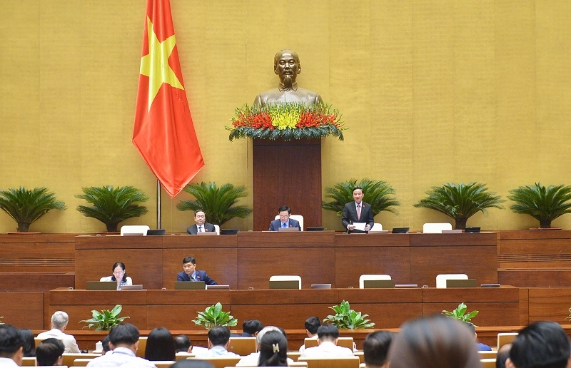 Quang cảnh phiên họp Quốc hội ngày 5/6 (Ảnh: VPQH)